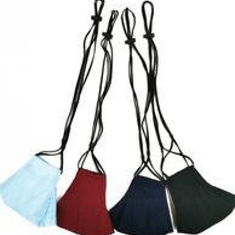 BURGUNDY Face mask with lanyard - unisex